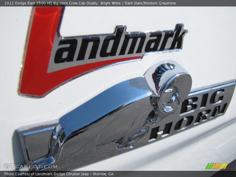 Bright White / Dark Slate/Medium Graystone 2012 Dodge Ram 3500 HD Big Horn Crew Cab Dually
