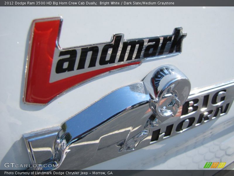 Bright White / Dark Slate/Medium Graystone 2012 Dodge Ram 3500 HD Big Horn Crew Cab Dually