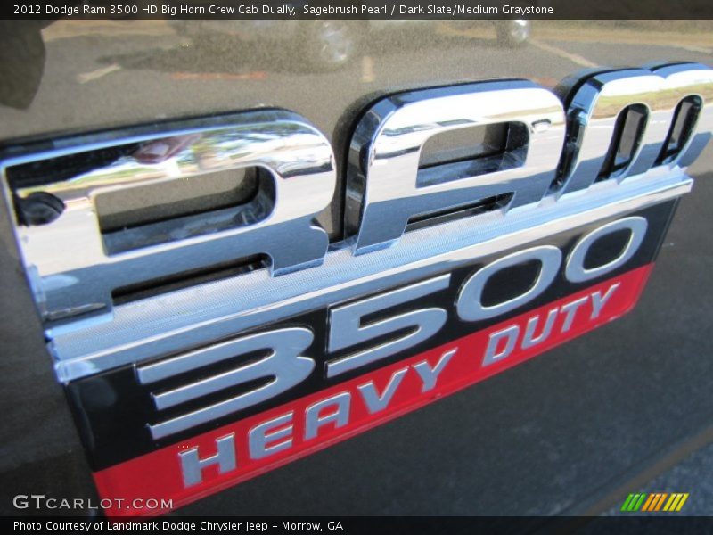 Sagebrush Pearl / Dark Slate/Medium Graystone 2012 Dodge Ram 3500 HD Big Horn Crew Cab Dually