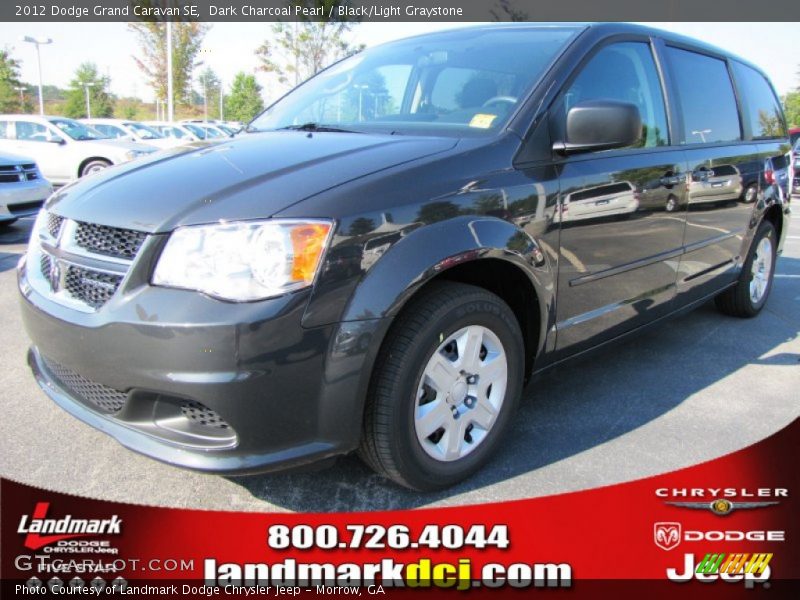 Dark Charcoal Pearl / Black/Light Graystone 2012 Dodge Grand Caravan SE