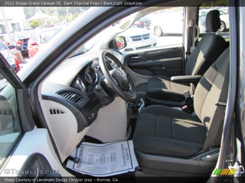 Dark Charcoal Pearl / Black/Light Graystone 2012 Dodge Grand Caravan SE