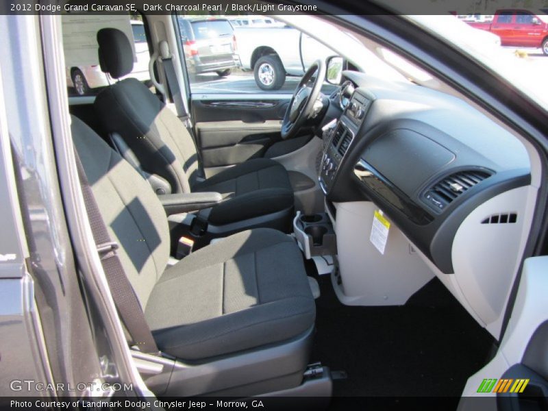 Dark Charcoal Pearl / Black/Light Graystone 2012 Dodge Grand Caravan SE