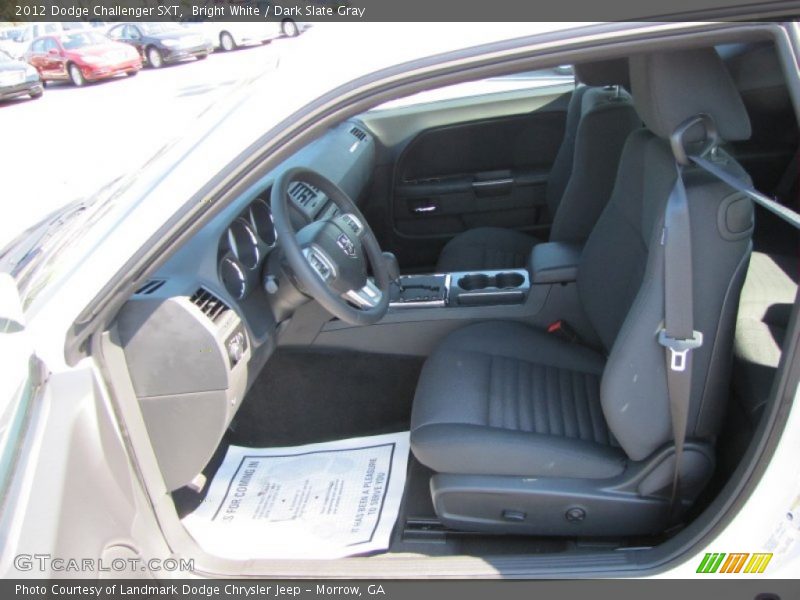 Bright White / Dark Slate Gray 2012 Dodge Challenger SXT
