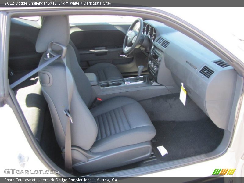 Bright White / Dark Slate Gray 2012 Dodge Challenger SXT