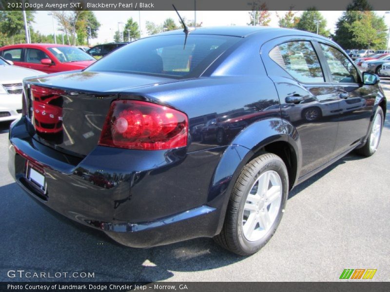 Blackberry Pearl / Black 2012 Dodge Avenger SXT