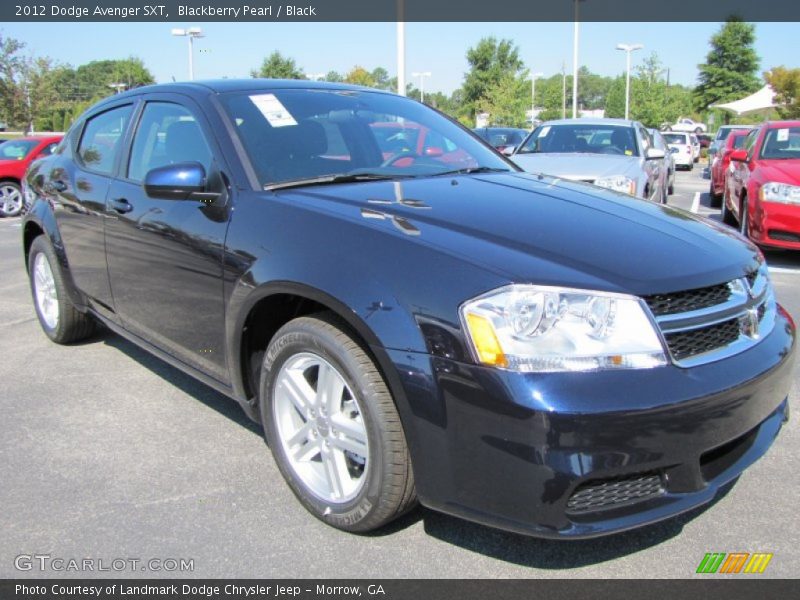 Blackberry Pearl / Black 2012 Dodge Avenger SXT
