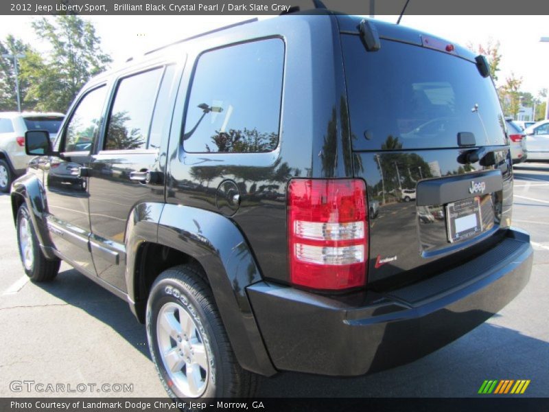 Brilliant Black Crystal Pearl / Dark Slate Gray 2012 Jeep Liberty Sport