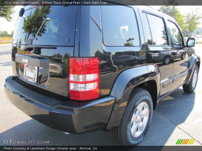 Brilliant Black Crystal Pearl / Dark Slate Gray 2012 Jeep Liberty Sport