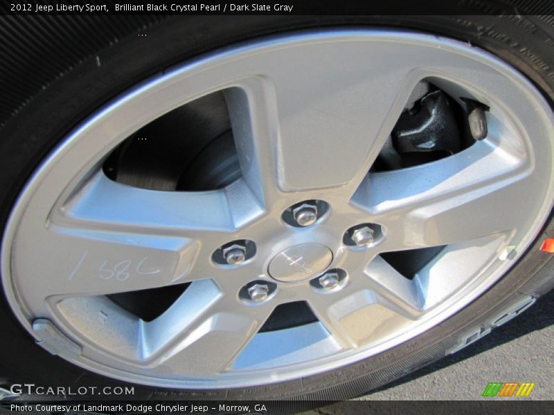 Brilliant Black Crystal Pearl / Dark Slate Gray 2012 Jeep Liberty Sport