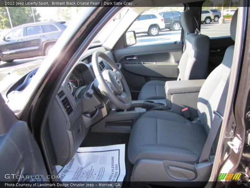 Brilliant Black Crystal Pearl / Dark Slate Gray 2012 Jeep Liberty Sport