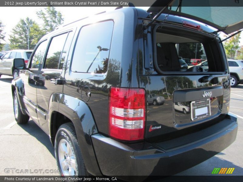 Brilliant Black Crystal Pearl / Dark Slate Gray 2012 Jeep Liberty Sport