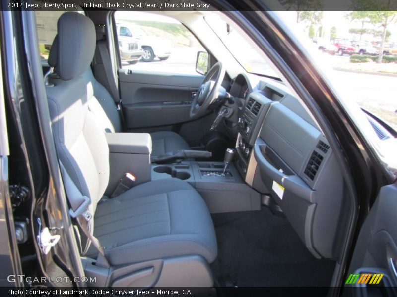 Brilliant Black Crystal Pearl / Dark Slate Gray 2012 Jeep Liberty Sport