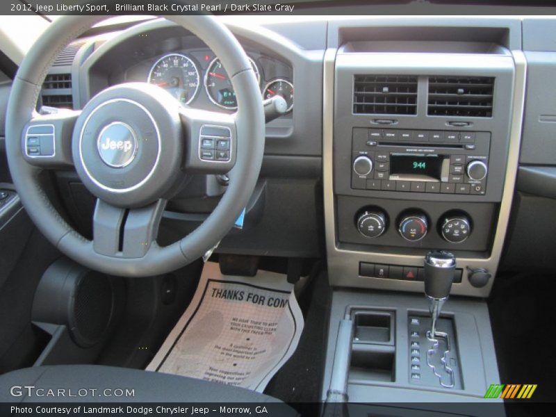 Brilliant Black Crystal Pearl / Dark Slate Gray 2012 Jeep Liberty Sport