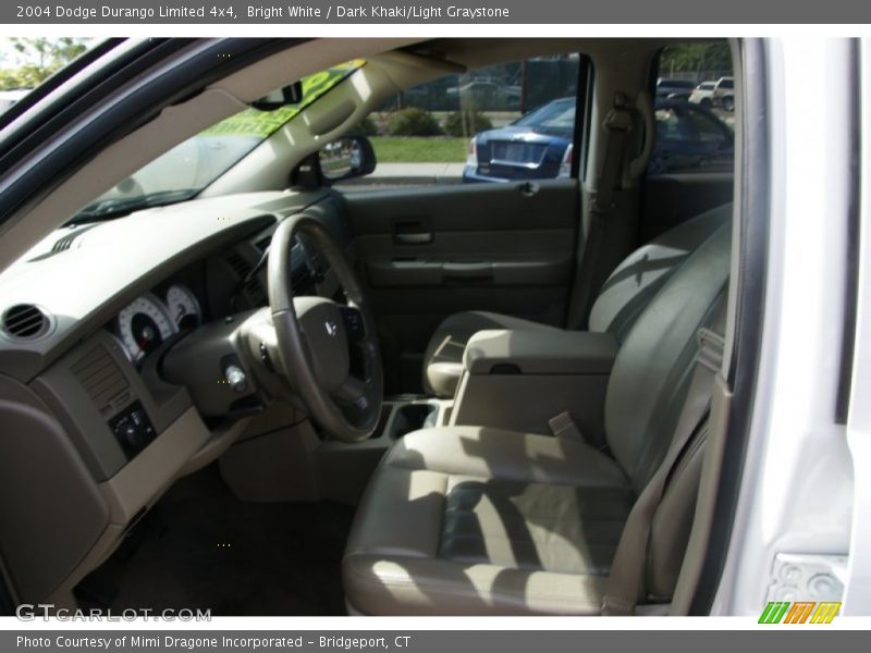 Bright White / Dark Khaki/Light Graystone 2004 Dodge Durango Limited 4x4