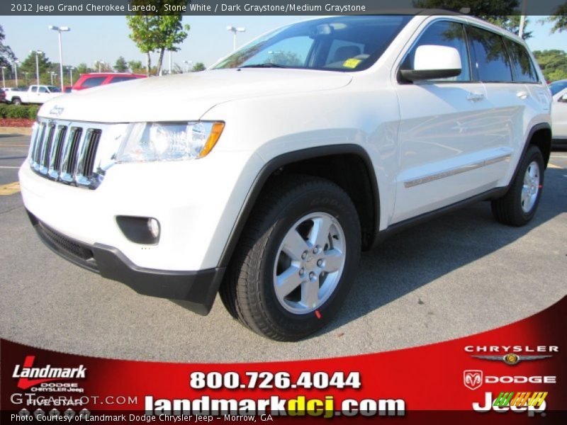 Stone White / Dark Graystone/Medium Graystone 2012 Jeep Grand Cherokee Laredo