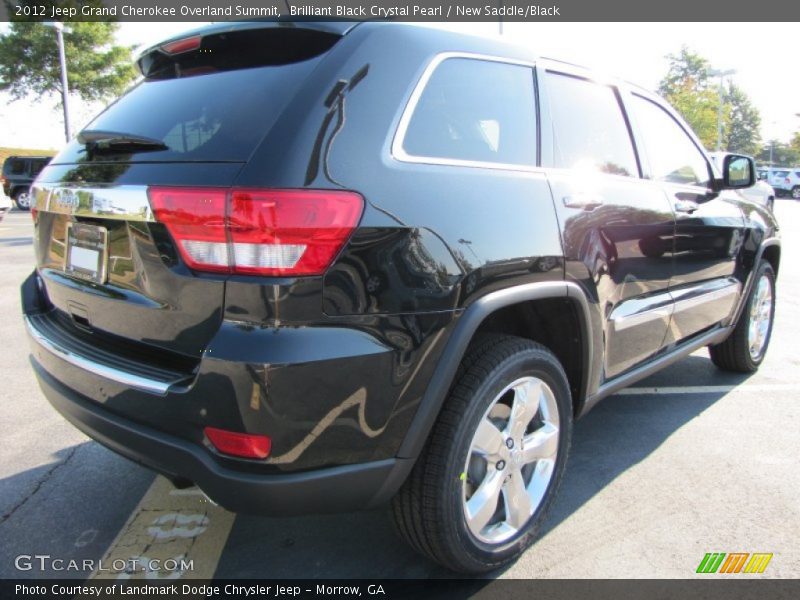 Brilliant Black Crystal Pearl / New Saddle/Black 2012 Jeep Grand Cherokee Overland Summit