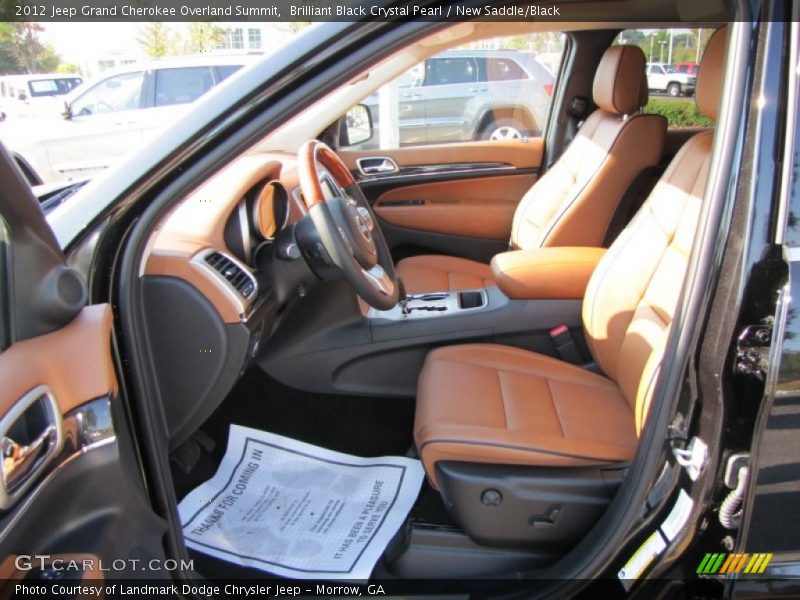  2012 Grand Cherokee Overland Summit New Saddle/Black Interior