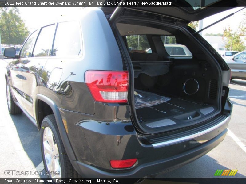 Brilliant Black Crystal Pearl / New Saddle/Black 2012 Jeep Grand Cherokee Overland Summit