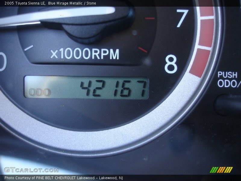Blue Mirage Metallic / Stone 2005 Toyota Sienna LE