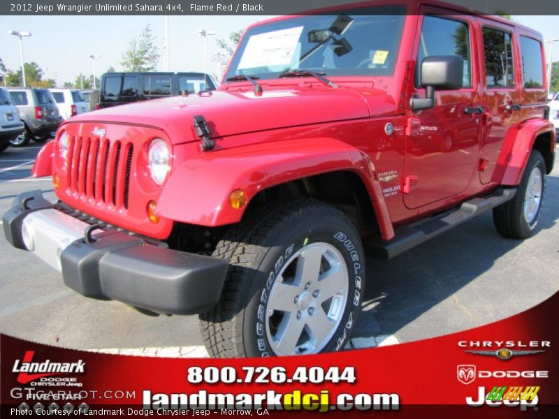 Flame Red / Black 2012 Jeep Wrangler Unlimited Sahara 4x4