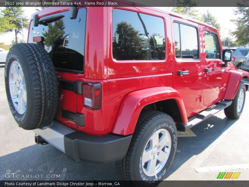 Flame Red / Black 2012 Jeep Wrangler Unlimited Sahara 4x4