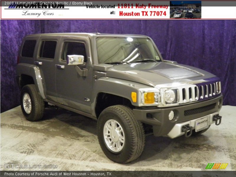 Graphite Metallic / Ebony Black 2008 Hummer H3