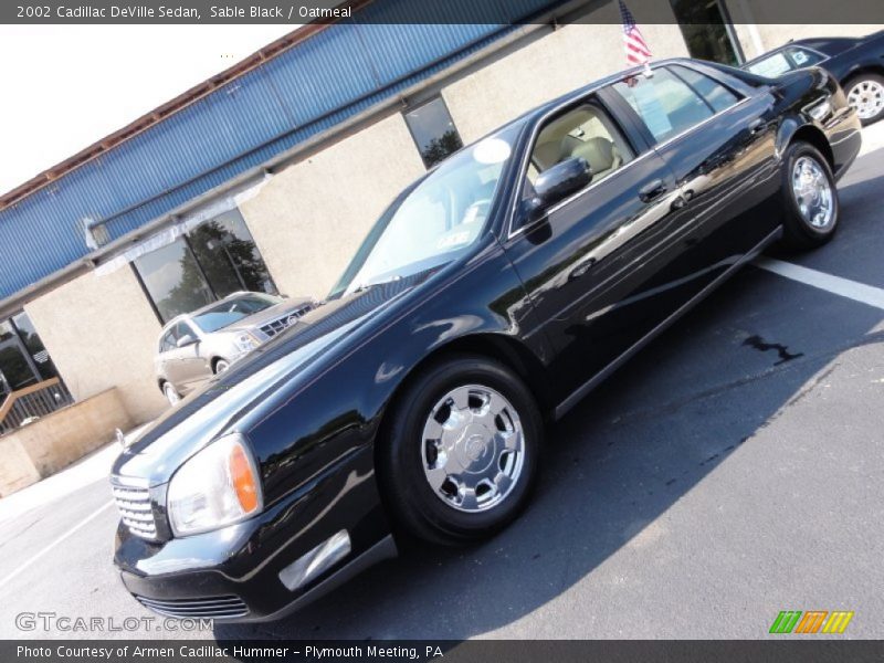 Sable Black / Oatmeal 2002 Cadillac DeVille Sedan