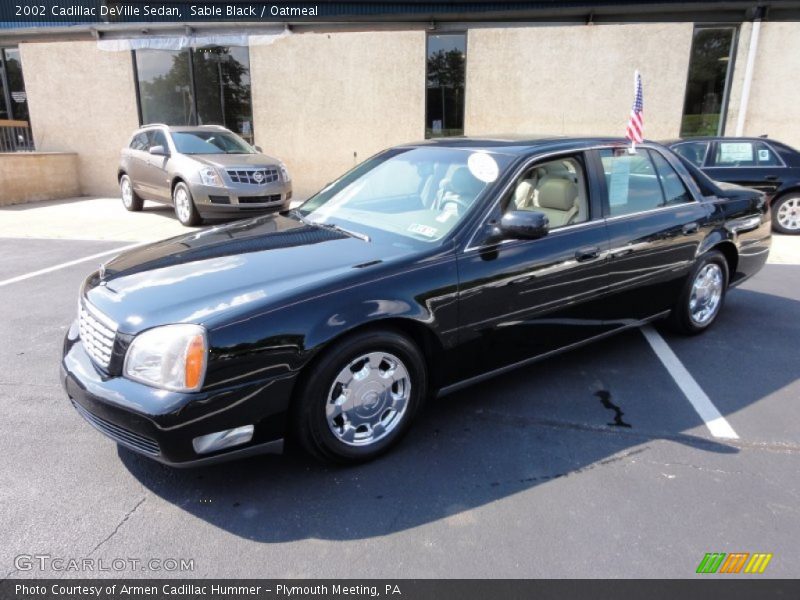 Sable Black / Oatmeal 2002 Cadillac DeVille Sedan