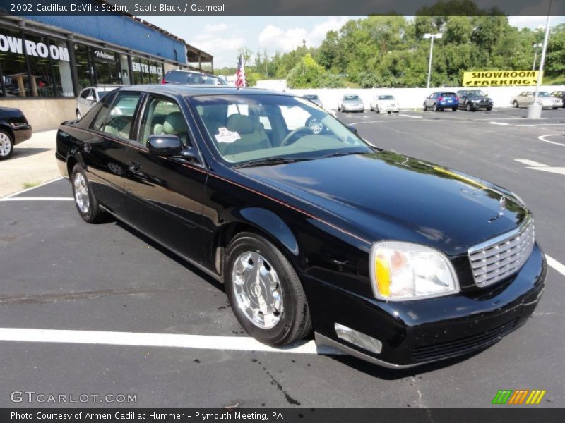 Sable Black / Oatmeal 2002 Cadillac DeVille Sedan