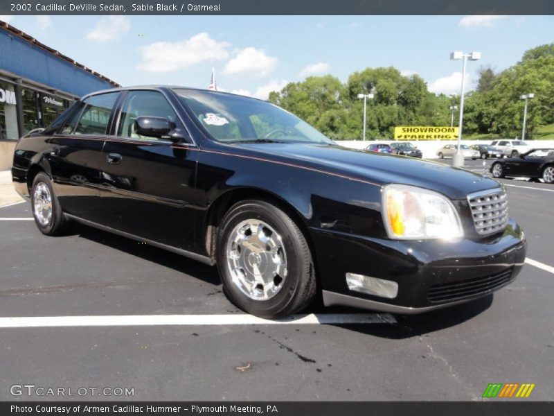 Sable Black / Oatmeal 2002 Cadillac DeVille Sedan
