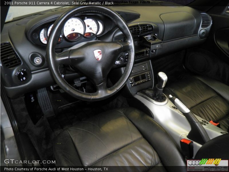 Seal Grey Metallic / Black 2001 Porsche 911 Carrera 4 Cabriolet