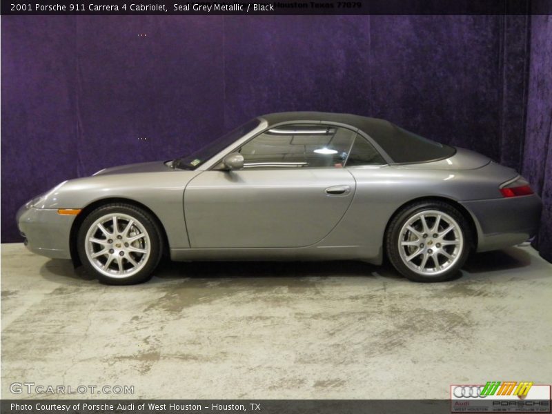 Seal Grey Metallic / Black 2001 Porsche 911 Carrera 4 Cabriolet