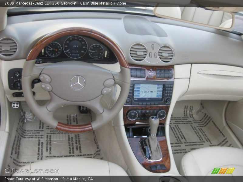 Capri Blue Metallic / Stone 2009 Mercedes-Benz CLK 350 Cabriolet