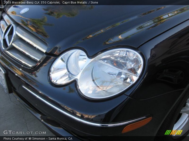 Capri Blue Metallic / Stone 2009 Mercedes-Benz CLK 350 Cabriolet