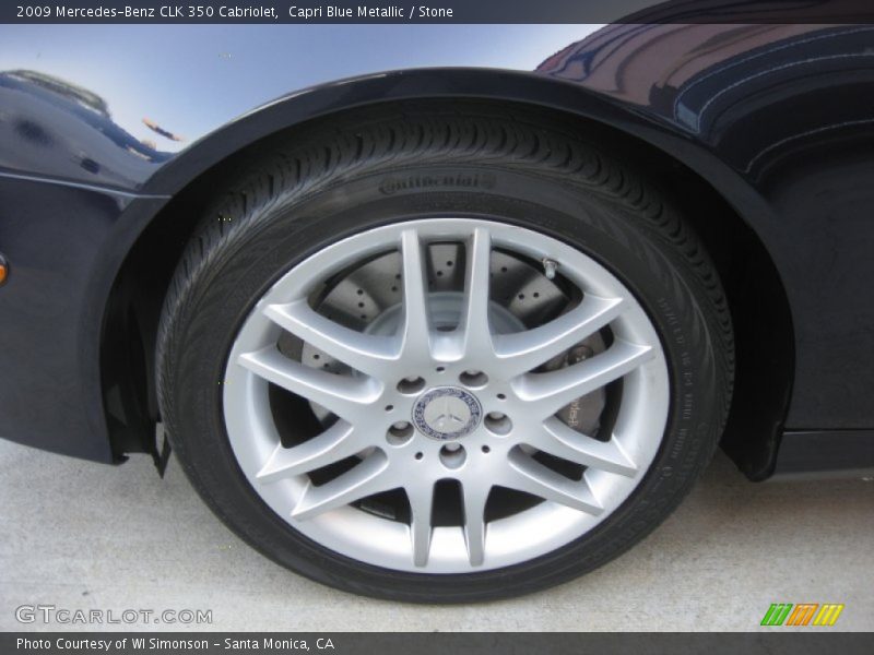 Capri Blue Metallic / Stone 2009 Mercedes-Benz CLK 350 Cabriolet