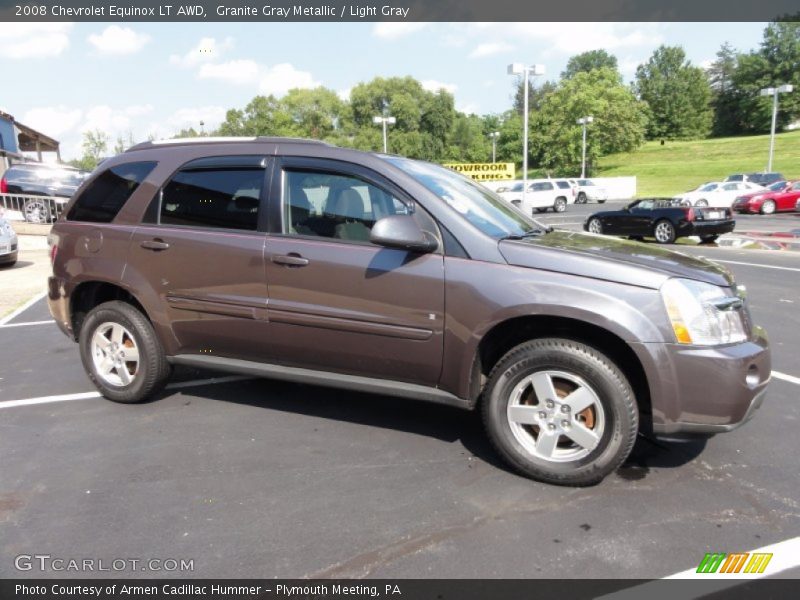 Granite Gray Metallic / Light Gray 2008 Chevrolet Equinox LT AWD