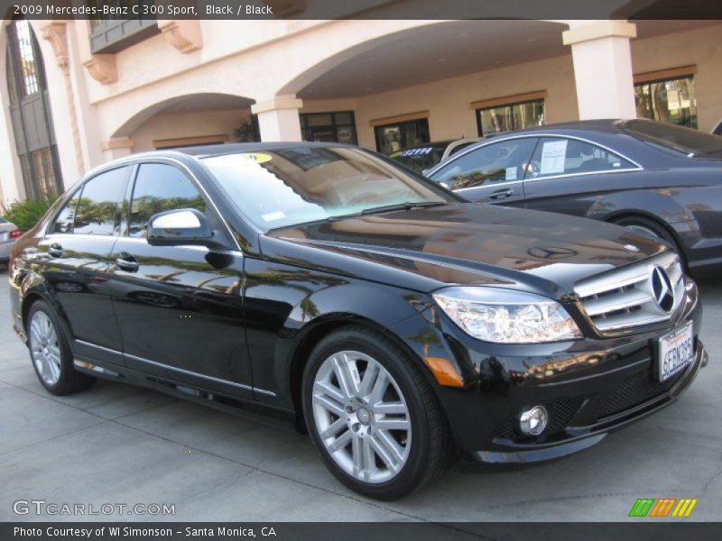 Black / Black 2009 Mercedes-Benz C 300 Sport