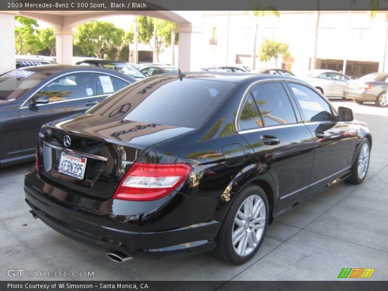 Black / Black 2009 Mercedes-Benz C 300 Sport