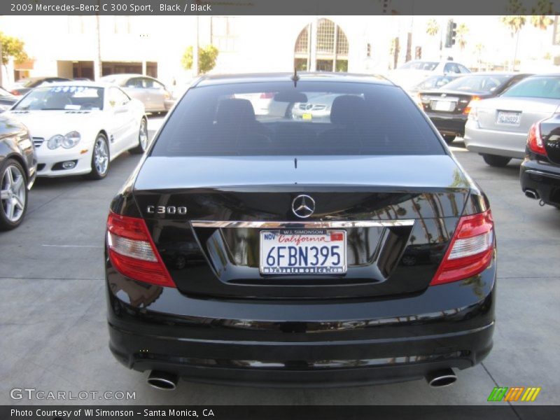 Black / Black 2009 Mercedes-Benz C 300 Sport