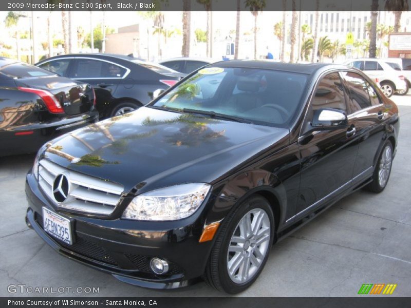 Black / Black 2009 Mercedes-Benz C 300 Sport