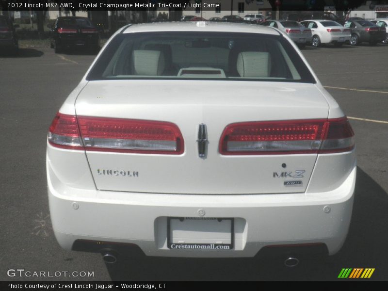 Crystal Champagne Metallic Tri-Coat / Light Camel 2012 Lincoln MKZ AWD