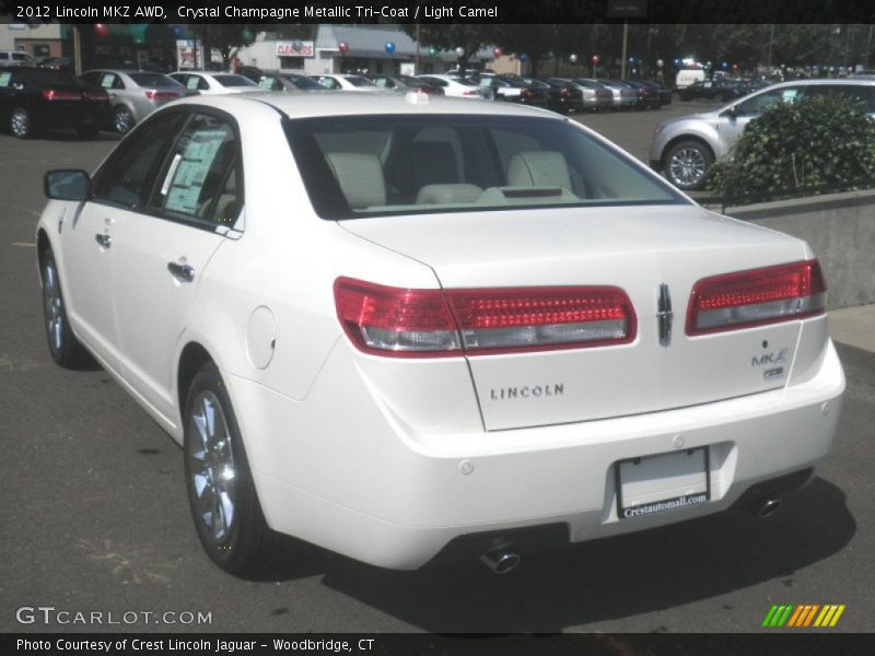 Crystal Champagne Metallic Tri-Coat / Light Camel 2012 Lincoln MKZ AWD