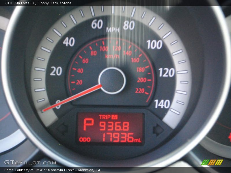 Ebony Black / Stone 2010 Kia Forte EX