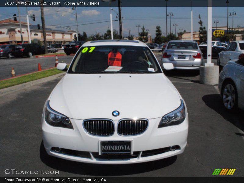 Alpine White / Beige 2007 BMW 5 Series 525i Sedan