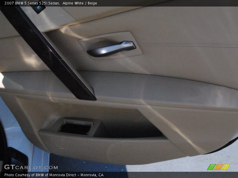 Alpine White / Beige 2007 BMW 5 Series 525i Sedan