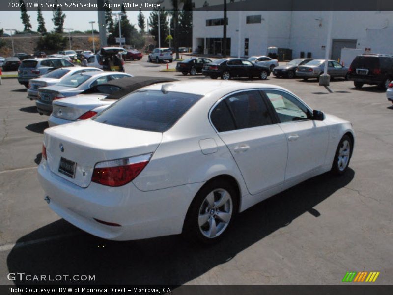 Alpine White / Beige 2007 BMW 5 Series 525i Sedan
