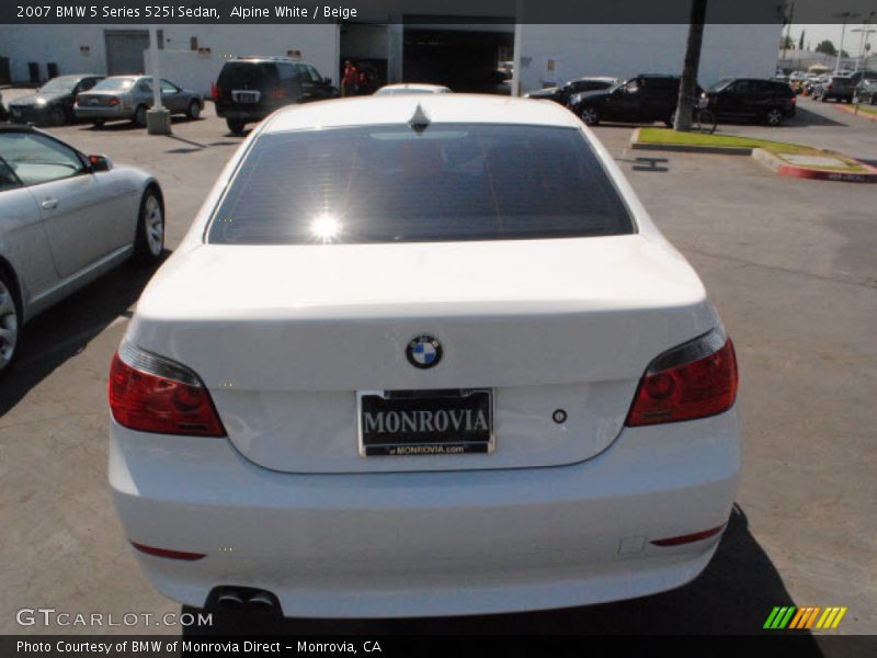 Alpine White / Beige 2007 BMW 5 Series 525i Sedan