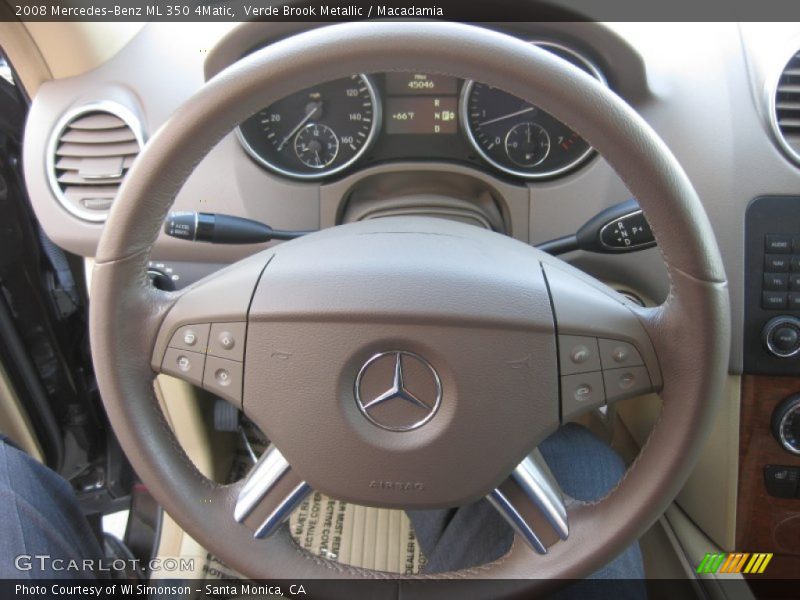 Verde Brook Metallic / Macadamia 2008 Mercedes-Benz ML 350 4Matic