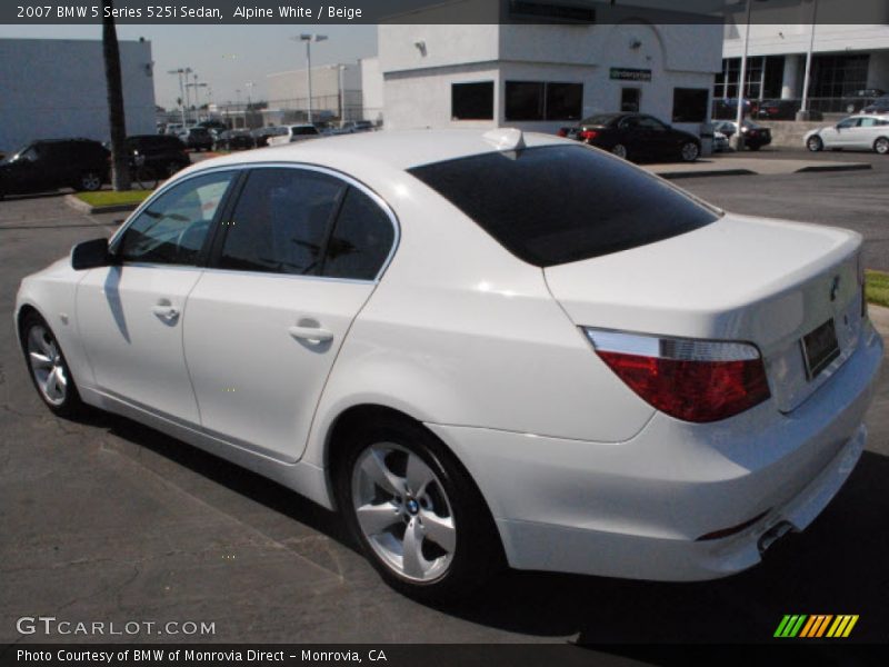 Alpine White / Beige 2007 BMW 5 Series 525i Sedan
