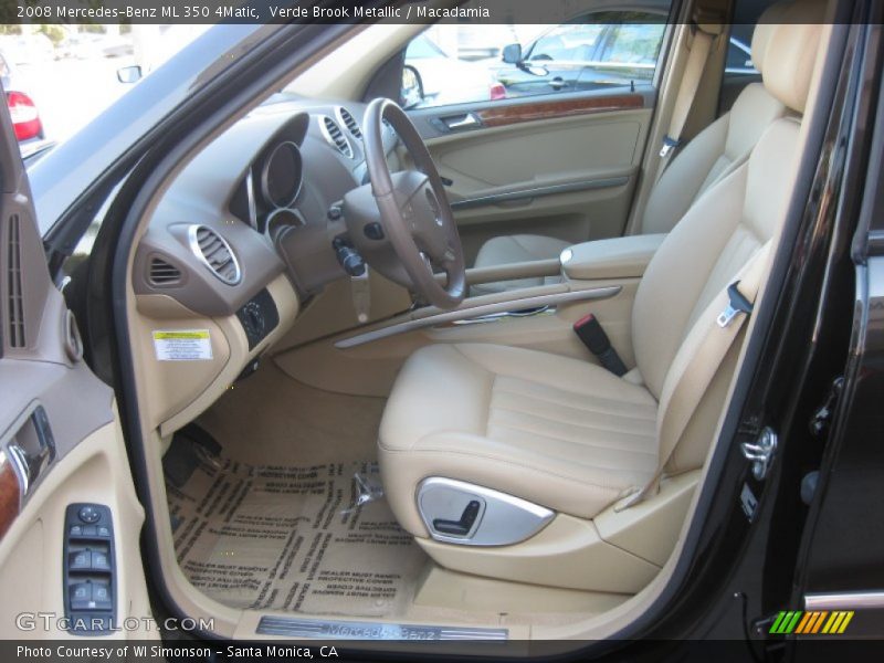 Verde Brook Metallic / Macadamia 2008 Mercedes-Benz ML 350 4Matic